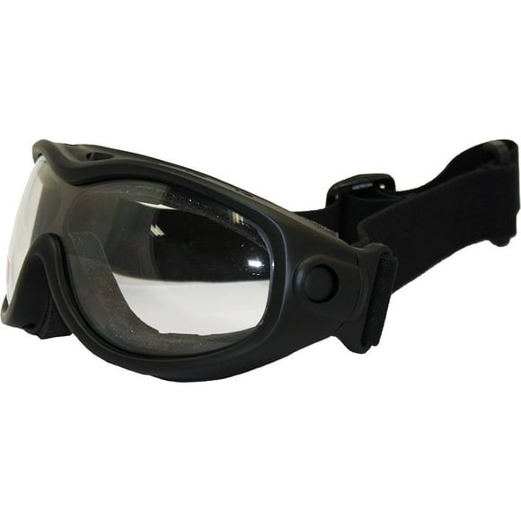 Heron Kit Clear, Smoke and Yellow Lens Matte Black Frame Motorcycle Goggles