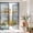 Brown, variant on Privacy Window Film, Blue Gray White Static Cling Stained Glass Window Film, UV Sun Blocking Heat Control Stickers, Non-Adhesive Laser Windows Tint 17.7"x39.3" Modern Abstract Mottled Aesthetic