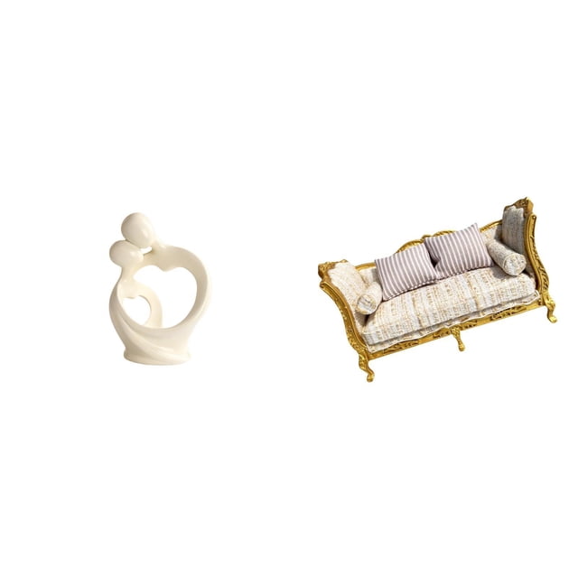 Estatua abstracta,Estatua de resina,decoración para el hogar,escultura de pareja,sofá de casa de muñecas,Muebles para casa de muñecas,sofá para casa de muñecas,decoración a