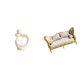 thumbnail image 1 of Colección De Esculturas Artísticas De Resina Para Escritorio, Mueble O Decoración Del Hogar. Ideal Como Regalo De Aniversario. Incluye Un Sofá De Madera En Miniatura, Un Mueble De, 1 of 8
