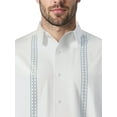 thumbnail image 5 of Havanera Men's and Big Men's Embroidered Panels Short Sleeve Button-Down Shirt, Sizes S-5XL, 5 of 8