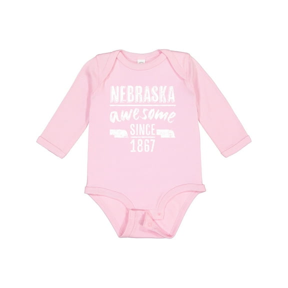 Inktastic Nebraska Awesome Since 1867 Boys or Girls Long Sleeve Baby Bodysuit