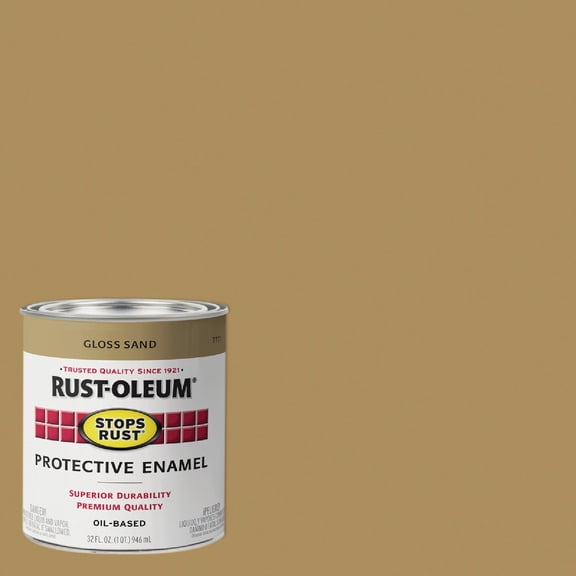 Rust-Oleum 7771502 Stops Rust, 32 oz. Quart, Gloss Sand