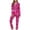 A052-Hot Pink, variant on CALAFEBILA Silk Pj Set Women Button Pajamas for Women Valentine Day Loungewear Notch Collar Heart Print Tops with Pocket and Pants