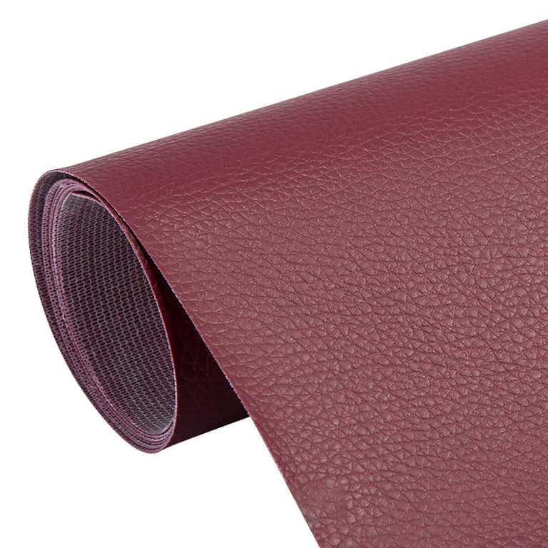 Thickened Leather Self Adhesive Leather Patch Leather Adhesive for Sofas Car SEATS Handbags Jackets, Red