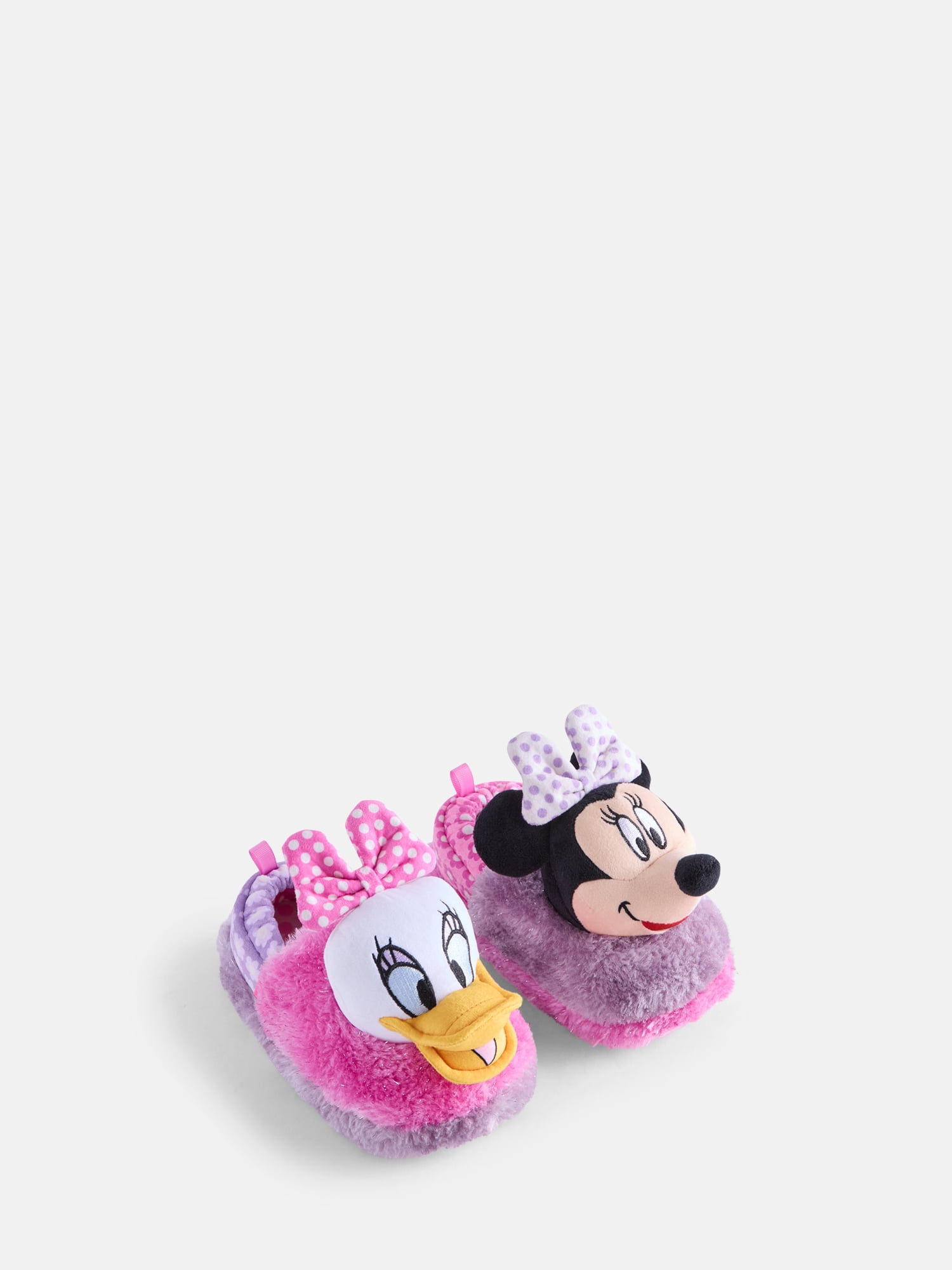 Disney Toddler Girls Minnie Mouse and Daisy Duck Slip On Slippers