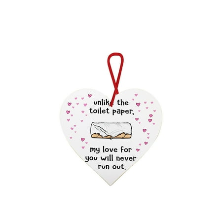 

Hxroolrp Valentines Day Decorations Hangs Wooden Valentine s Day Heart-shaped Pendants Gift Box Red Bottle Hanging