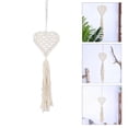 thumbnail image 2 of Necvior Heart Shaped Macrames Cotton Rope Wall Hangings Tapestrys Tassels Home Decors, 2 of 9