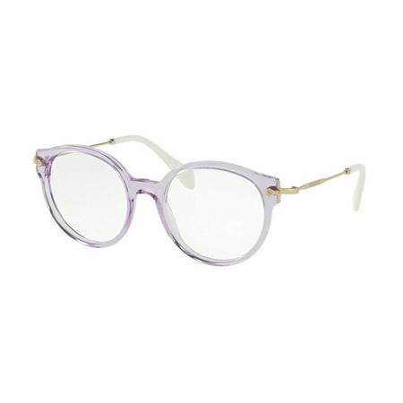 Miu Miu MU04PV-U691O1-51 Round Women's Lilac Frame Clear Lens Genuine Eyeglasses NWT