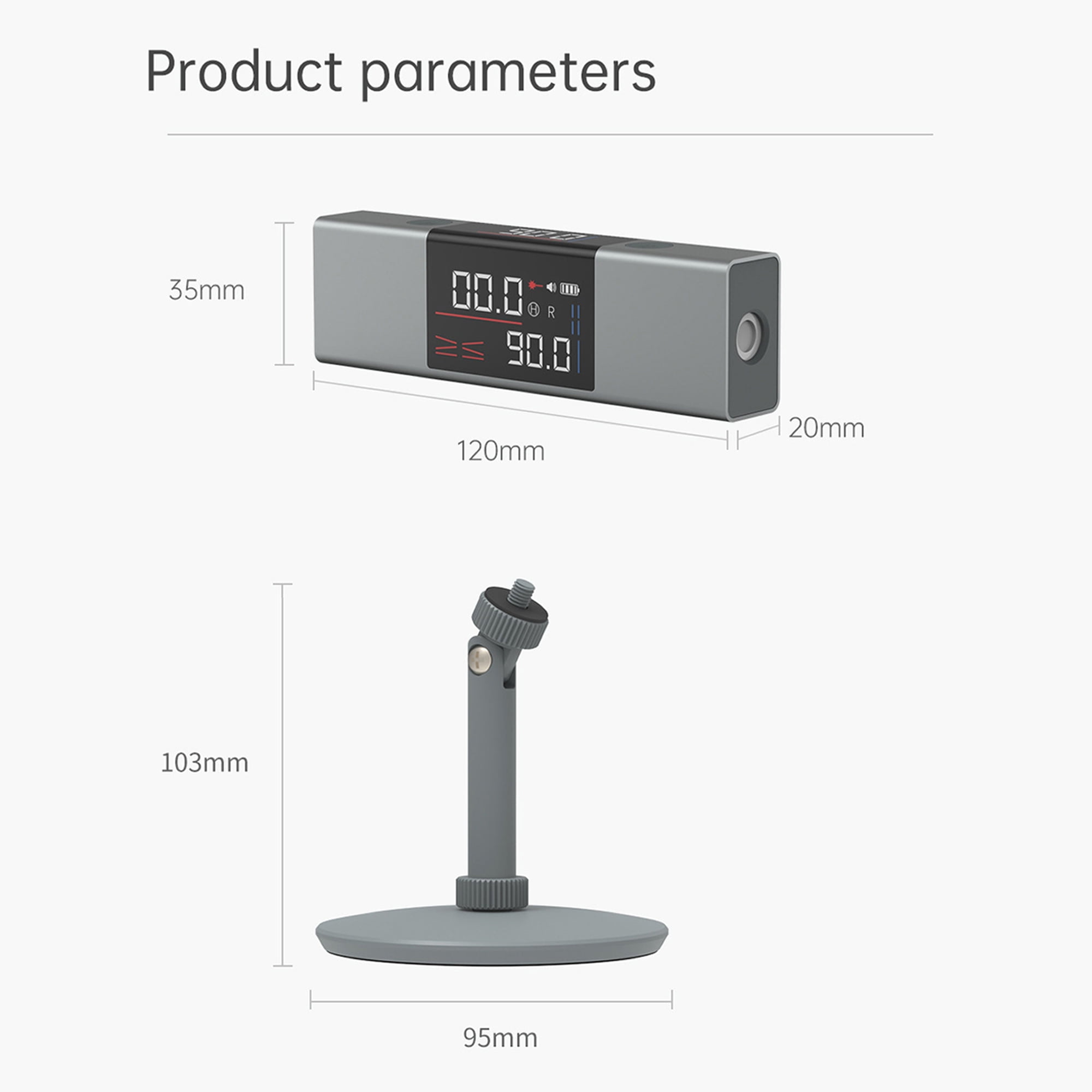 Original DUKA LI1 Digital Inclinometer: 2-in-1 Laser Protractor and Level Ruler with Type-C Charging