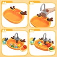 thumbnail image 3 of JoyStone Kitchen Sink Toy, Water Toys for Kids with Electronic Dishwasher, Pretend Play Kitchen Sink with Running Water, with Play Food and Other Accessories, Birthday Gift for 3-7 Kids, Yellow, 3 of 9