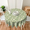 thumbnail image 5 of Round Tablecloth Retro Groovy Flowers Table Cloths Waterproof Table Cover for Wedding Party Dining Holiday Banquet, 5 of 6