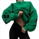 thumbnail image 1 of Sudaderas con Capucha de Moda para Mujer, Sudaderas Holgadas de Gran Tamaño, Camisetas de Larga, Corte Holgado. Verde M, 1 of 8