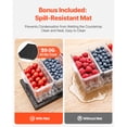 thumbnail image 3 of KFFKFF Chilled Condiment Server Caddy with 5 Compartments, Ice-Cooled Serving Tray with Individual Lids, Plastic Garnish Organizer for Taco Bars, Parties, Home, and Restaurant Use, 3 of 9