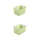 thumbnail image 1 of Cateissary Caja de plástico duradera - Organizador de almacenamiento apilable para habitación o dormitorio Organizador de dormitorio Cesta verde METRO 2piezas, 1 of 4