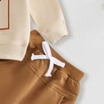 thumbnail image 7 of Karoyedx Fall Toddler Boy Clothes Baby Boy Girl Cute Letter Embroidery Long Sleeve Sweatshirt and Long Pants Toddler Valentine Outfits Brown Size,18-24 Months, 7 of 7
