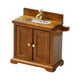 thumbnail image 2 of Muebles de baño para casa de muñecas Adorno para lavabo de casa de muñecas Muebles clásicos en miniatura marrón, 2 of 9