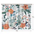 thumbnail image 5 of Pioneer Flower Floral Print Pattern Shower Curtain 84"x72" ,Bathroom Decorative Shower Curtains Set with 12 Hooks,Modern Waterproof Washable Shower Curtain, 5 of 6