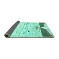 thumbnail image 2 of Ahgly Company Indoor Square Persian Turquoise Blue Traditional Area Rugs, 5' Square, 2 of 4