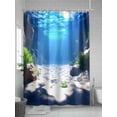 thumbnail image 5 of Fsddascl Ocean Summer Shower Curtain Set - 48" x 72" Washable Bathtub Curtain with 12 Hooks, Underwater Sunlight Rock Beach Sand Waterproof Fabric Stall Shower Curtains for Bathroom/Bathtub Décor, 5 of 6