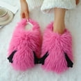 thumbnail image 5 of Cute Fuzzy Slippers for Women Indoor Outdoor Memory Foam House Shoes Furry Soft Warm Cozy Bedroom Foot Slip on, 5 of 8