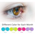 thumbnail image 4 of 12 Pack Contact Lens Case Colorful Holder Colored Lenses Box, YuCool Left Right Eyes Container Portable Contact Lens with 4 Pack Portable Stick Tool Case Kit for Travel Work, 4 of 5