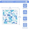 thumbnail image 2 of GZHJMY Blue Turquoise Seahorses and Starfishes Washcloth Set of 2 Pcs 100% Cotton Small Face Towel, 12 x 12 inch, 2 of 6