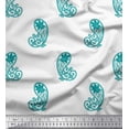 thumbnail image 1 of Soimoi Green Modal Satin Fabric Floral & Paisley Print Sewing Fabric Yard 42 Inch Wide, 1 of 1