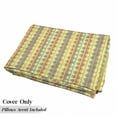 thumbnail image 5 of Abstract Floor Pillow Lounger Cover, Retro Textured Circle Geometric Shapes over Striped Grid Background Soft Design, Nap Mat Printed Fabric Case for 5 Pillows, 88" x 36", Multicolor, by Ambesonne, 5 of 5