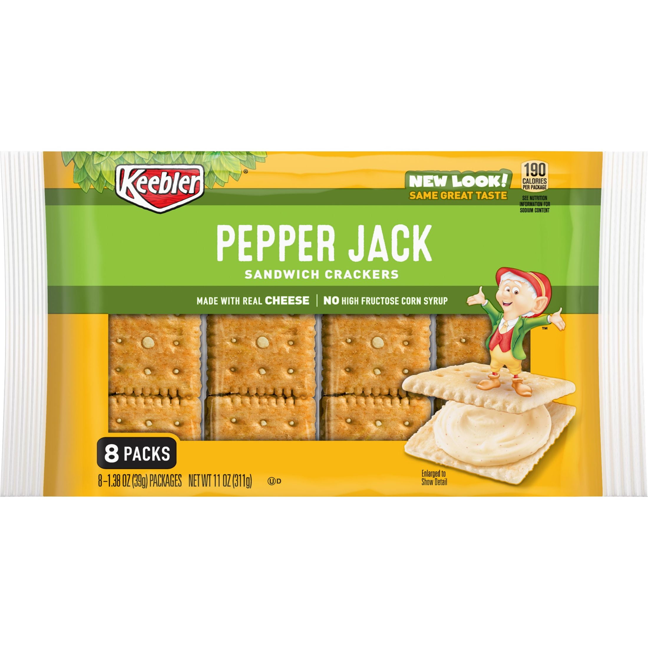 Keebler Pepper Jack Sandwich Crackers, 11 oz, 8 Count
