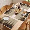thumbnail image 5 of Placemat Set of 6 Tree Forest Placemats for Dining Table Retro Washable Table Mats for Kitchen and Party Decor Indoor & Outdoor Use, 5 of 8