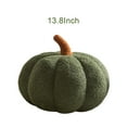 thumbnail image 2 of AUQ 2Pcs Pumpkin Shaped Plush Pillows,Soft Lamb Fleece Decorative Cushion with PP Cotton Filling,Perfect for Sofa, Bed, and Home Décor,Green, 2 of 6