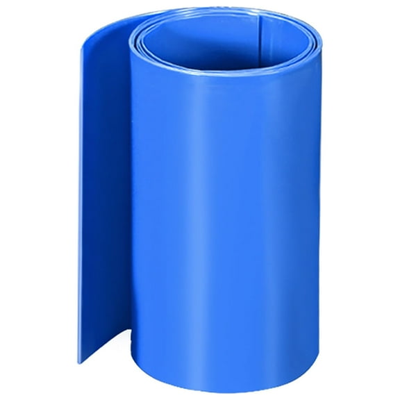 Heat Shrink Tubes 80mm Flat Width Wrap for Three 18650 1 Meter Blue