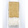 thumbnail image 4 of Super Soft Mustard and White Chevron Handloomed Throw Blanket, 4 of 4