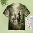 thumbnail image 5 of Cool Horse T-Shirt O Neck Retro Print Big Size T-Shirts Short Sleeve Tees Womens Pretty Design, 5 of 5