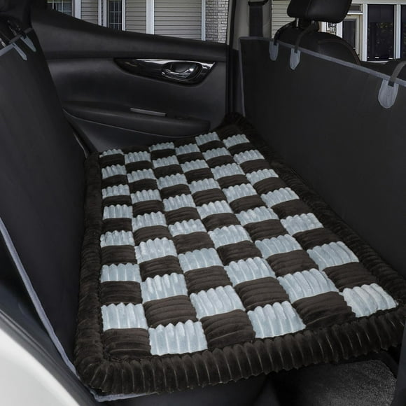 Cama para Perros HAPYFOST para Asiento Trasero de Auto Antideslizante y Lavable en Gris
