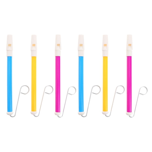 Shisuyan 6pcs Slide Whistle Instrument Toy For Kids Push-Pull Flute Toy Handheld Whistle Fun Blowing Toy Party Favors Small Whistle Toddler Music Learning Toy Portable