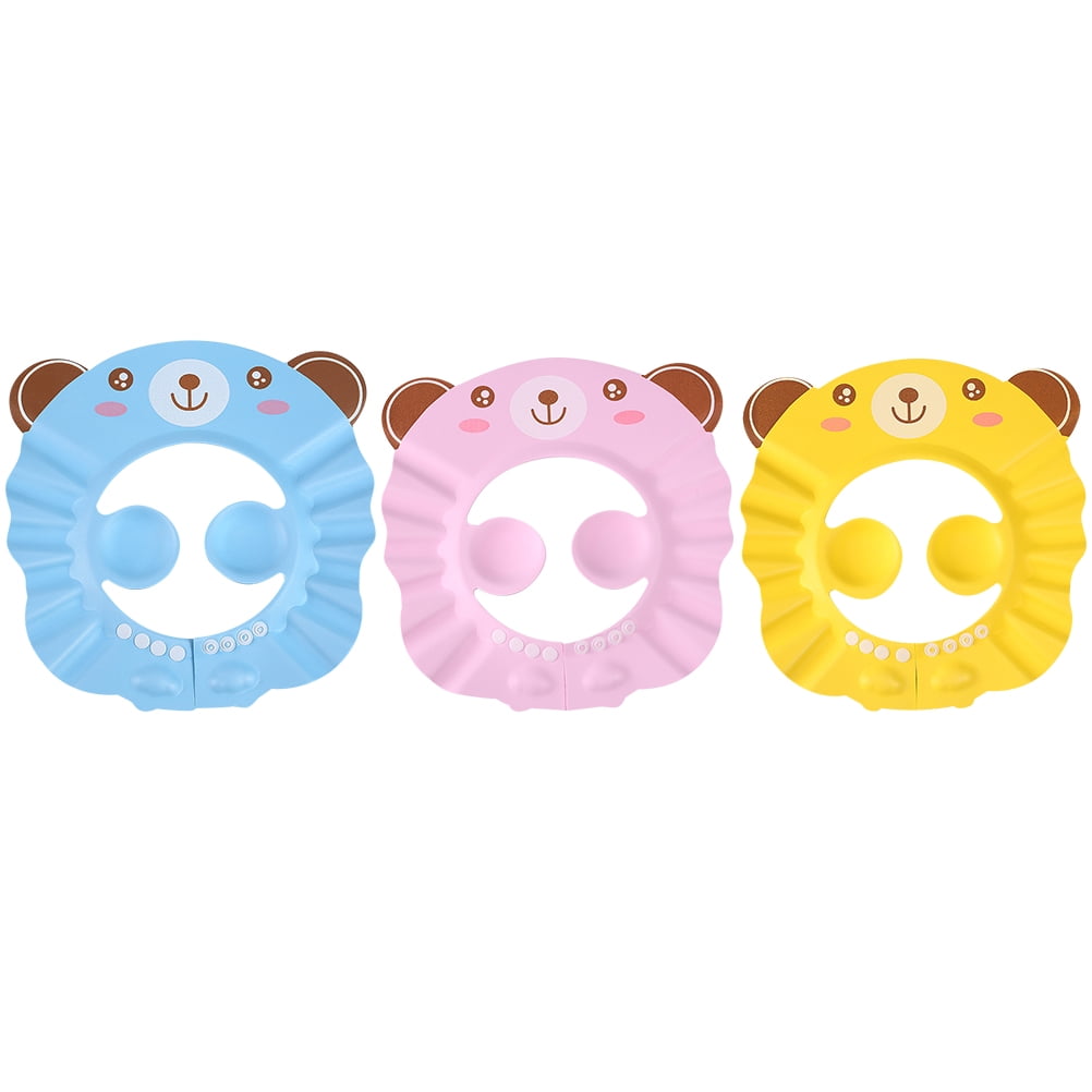 HEMOTON 3 Pcs Infant Shower Baby Shampoo Hat Shampoo Ear Protection Hat Bathing
