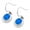 Blue, variant on Bezel Set White Synthetic Opal Oval Shape Fishhook Earring Sterling Silver