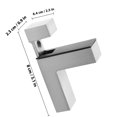 thumbnail image 2 of unbranded 2Ud Brackets Metálicos Para Estantes De Vidrio Ajustables Con Anticorrosivo Plata, 2 of 8