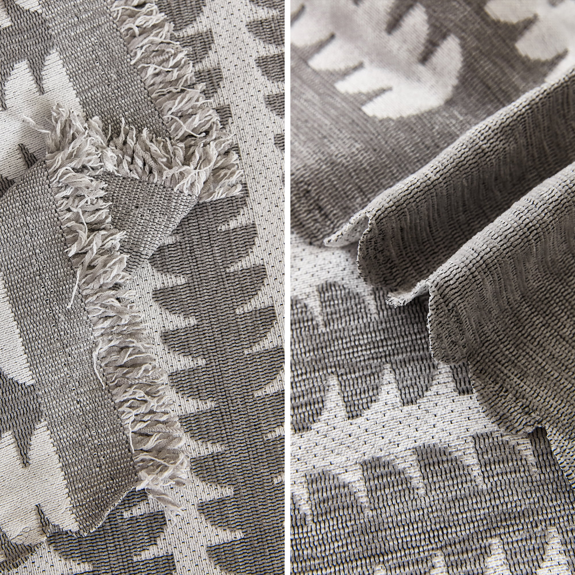 Smuge Sofa Cover, Couch Cover Protector Slipcover L Shape 3 Cushion Sofa Towel Sectional Throw Sofa Covers for Dogs Cats Home Decor(71"x 150", Gray White)