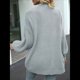 thumbnail image 5 of Chaqueta de Punto Extragrande de Larga con Abertura Frontal y Bolsillos para Mujer, Estilo 2025 Gris L, 5 of 8