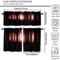 thumbnail image 5 of Dark Scary Forest Valance Curtain Gothic Style Horror Landscape Halloween Red Black Rod Pocket Valance Window Treatments Short Curtains for Kitchen Living Room 54x18 Inch + 27x24 Inch X 2, 5 of 5