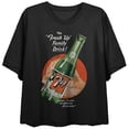 thumbnail image 6 of 7UP The Fresh Up Family Drink Crew Neck Short Sleeve Women's Black Crop Top-Medium, 6 of 7