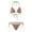Rose Gold, variant on Women's Bikini Swimsuit Set with Seashell Accents and Lace Trim - Breathable Quick-Dry Fabric for Poolside Bathing Suits Red S
