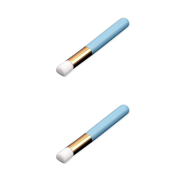 Transemion Shampooing pour Extensions de Cils Brosses à Nez Maquillage Tête de Fleur Plate Bleue Tête Plate 2Ensemble