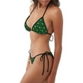 thumbnail image 2 of Rateoe Happy St. Patrick's Day Print Women’s Bikini Swimsuits, Adjustable Bikini Set,Two-Piece Swimwear Removable Padding Bikini, 2 of 6