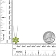 thumbnail image 6 of Gem Stone King 925 Silver and 10K Yellow Gold Pear Shape Flower Pendant with Chain Peridot Moissanite (2.55 Cttw), 6 of 6