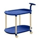 thumbnail image 1 of Mesa auxiliar con ruedas color crema, mesita de noche para dormitorio, mesa de salón, mesa nido portátil para espacios pequeños, estante de almacenamiento de plástico., 1 of 6