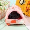 thumbnail image 5 of Colorful Winter Rabbit Squirrel Mini Cage Small Animal Sleeping Bed Hamster House Guinea Pig Nest Warm Mat TYPE2-L, 5 of 8
